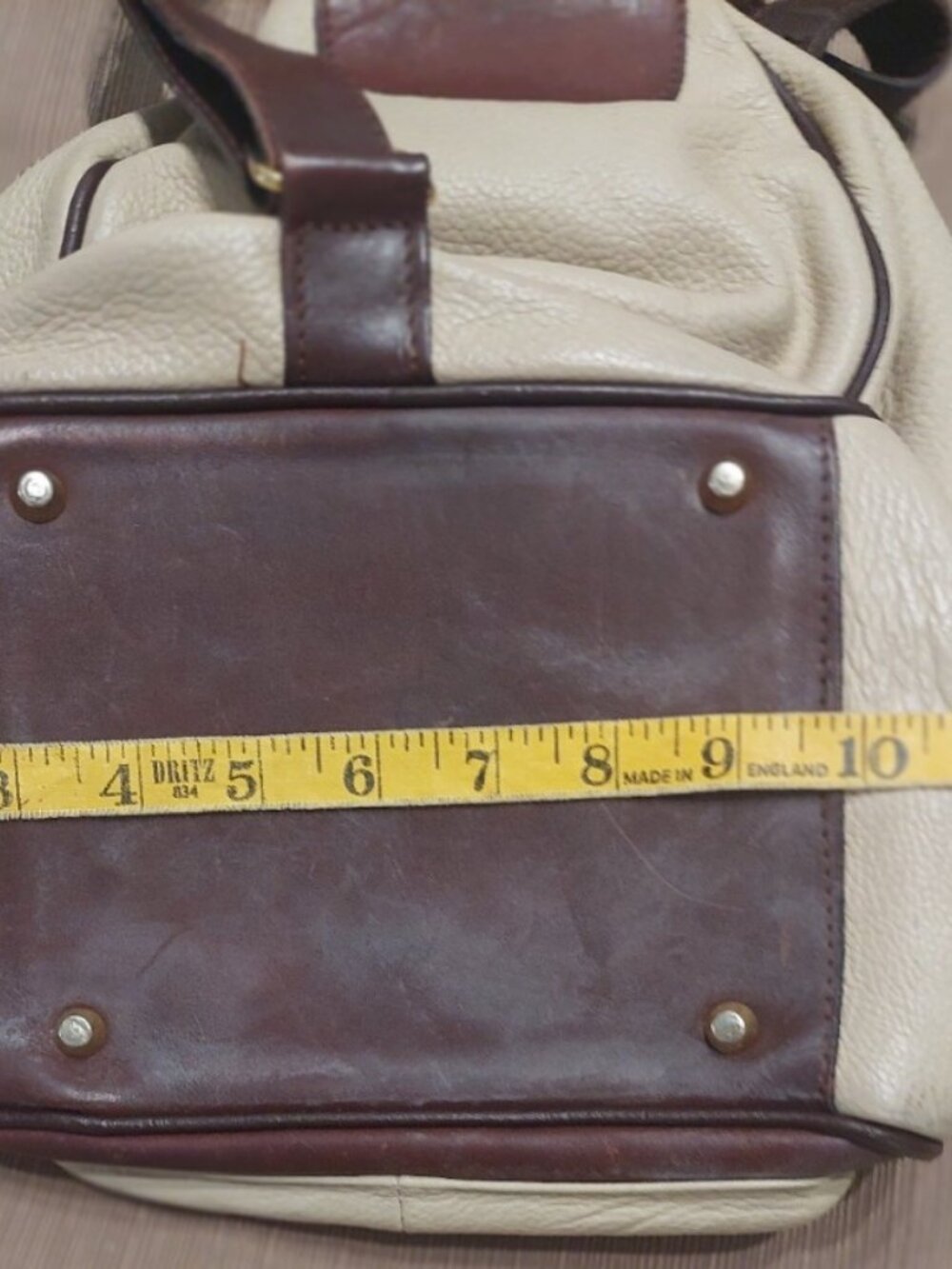 Vintage 1990s Valentina Italian Leather Convertible Bag | Two-Tone - Picture 4 of 7